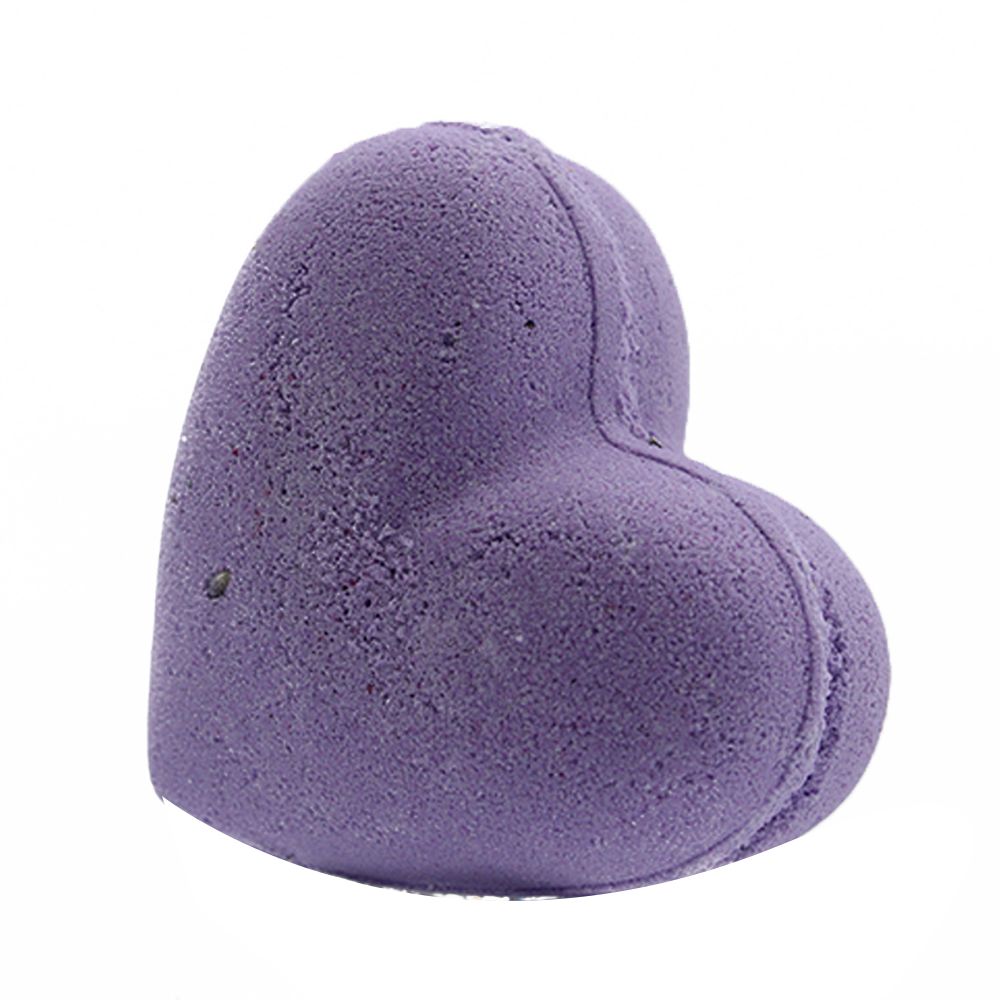 Love Heart Bath Bomb 70g - French Lavender Scent Love Heart Bath Bomb 70g - Bath Indulgence
