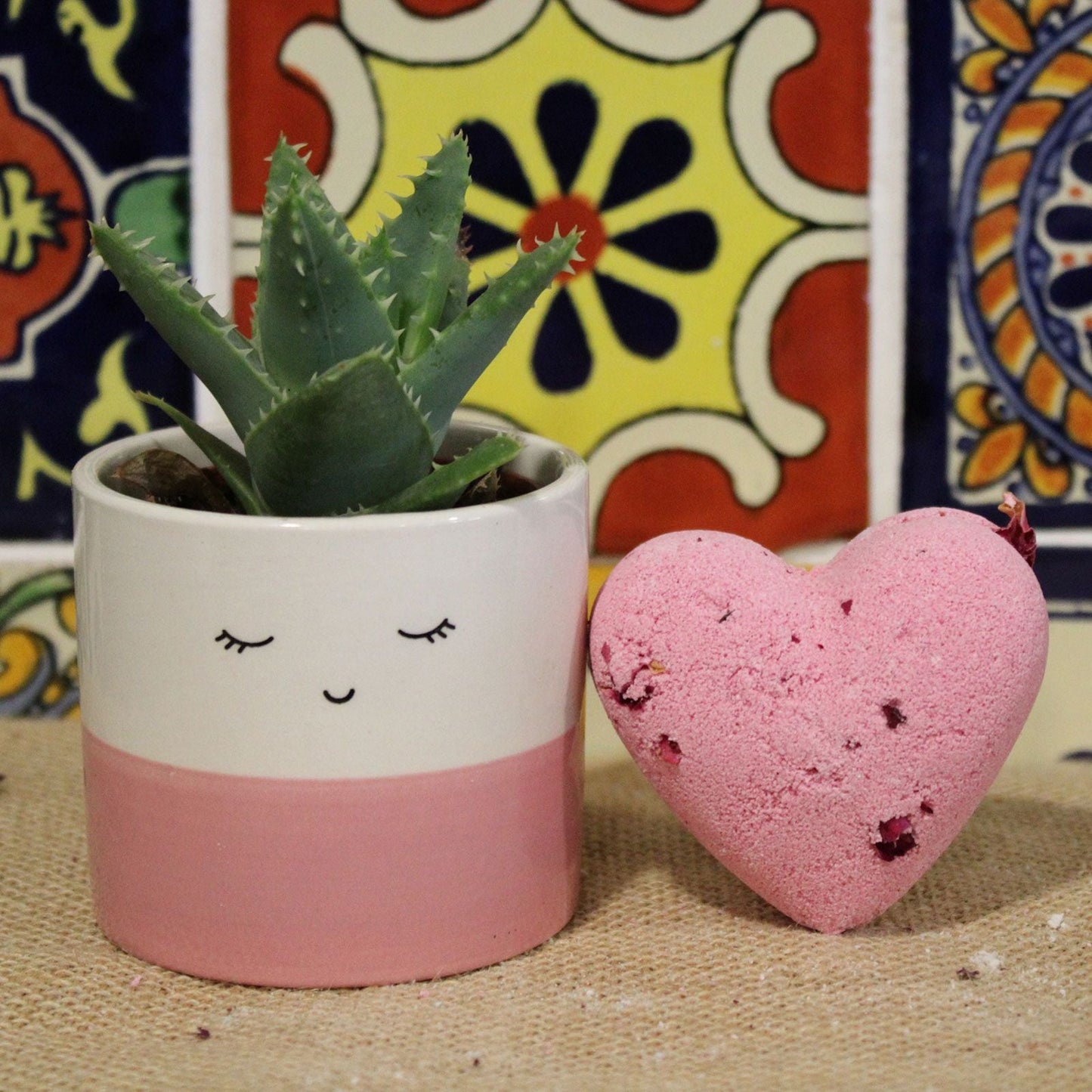 Love Heart Bath Bomb 70g - Ylang & Rose Love Heart Bath Bomb 70g - Bath Indulgence