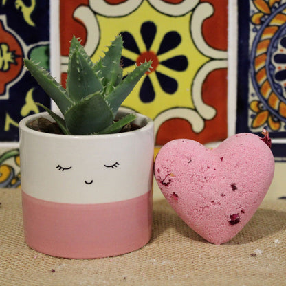 Love Heart Bath Bomb 70g - Ylang & Rose Love Heart Bath Bomb 70g - Bath Indulgence