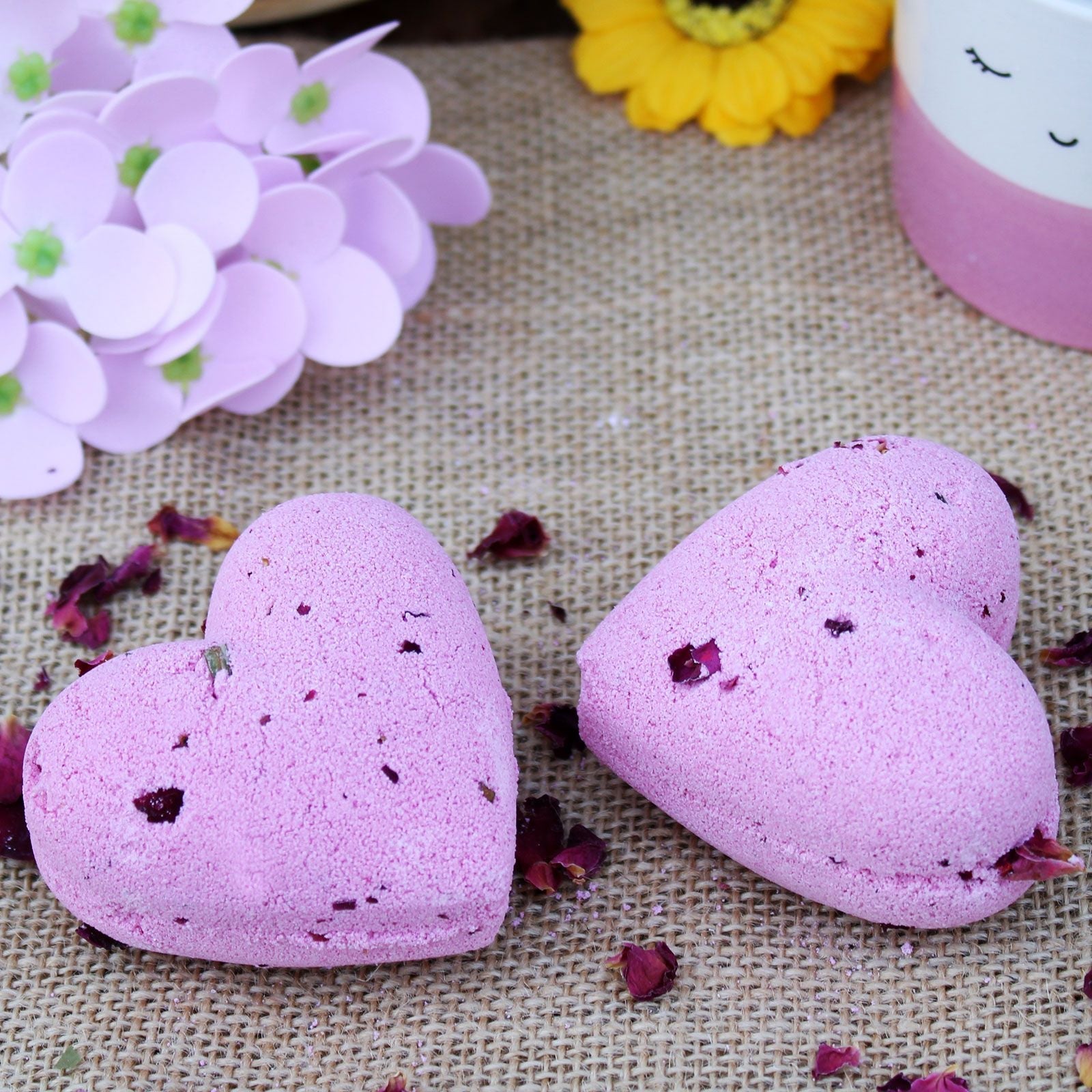 Love Heart Bath Bomb 70g - Ylang & Rose Love Heart Bath Bomb 70g - Bath Indulgence