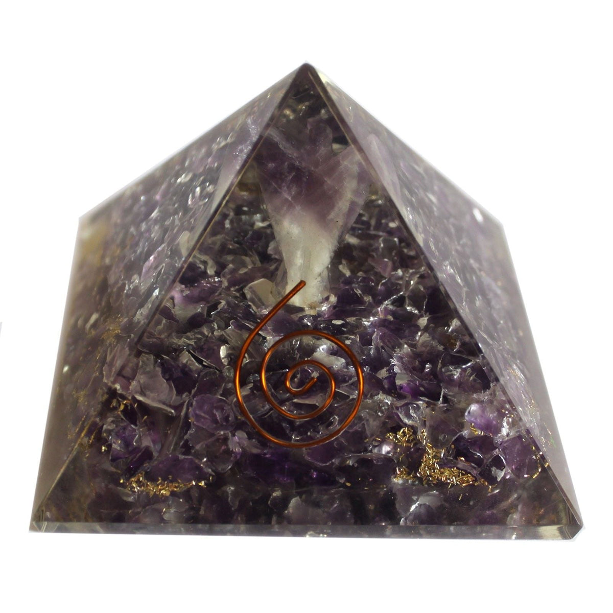 Lrg Orgonite Pyramid 70mm - Angel Orgonite Ojbects and Pyramids - Bath Indulgence