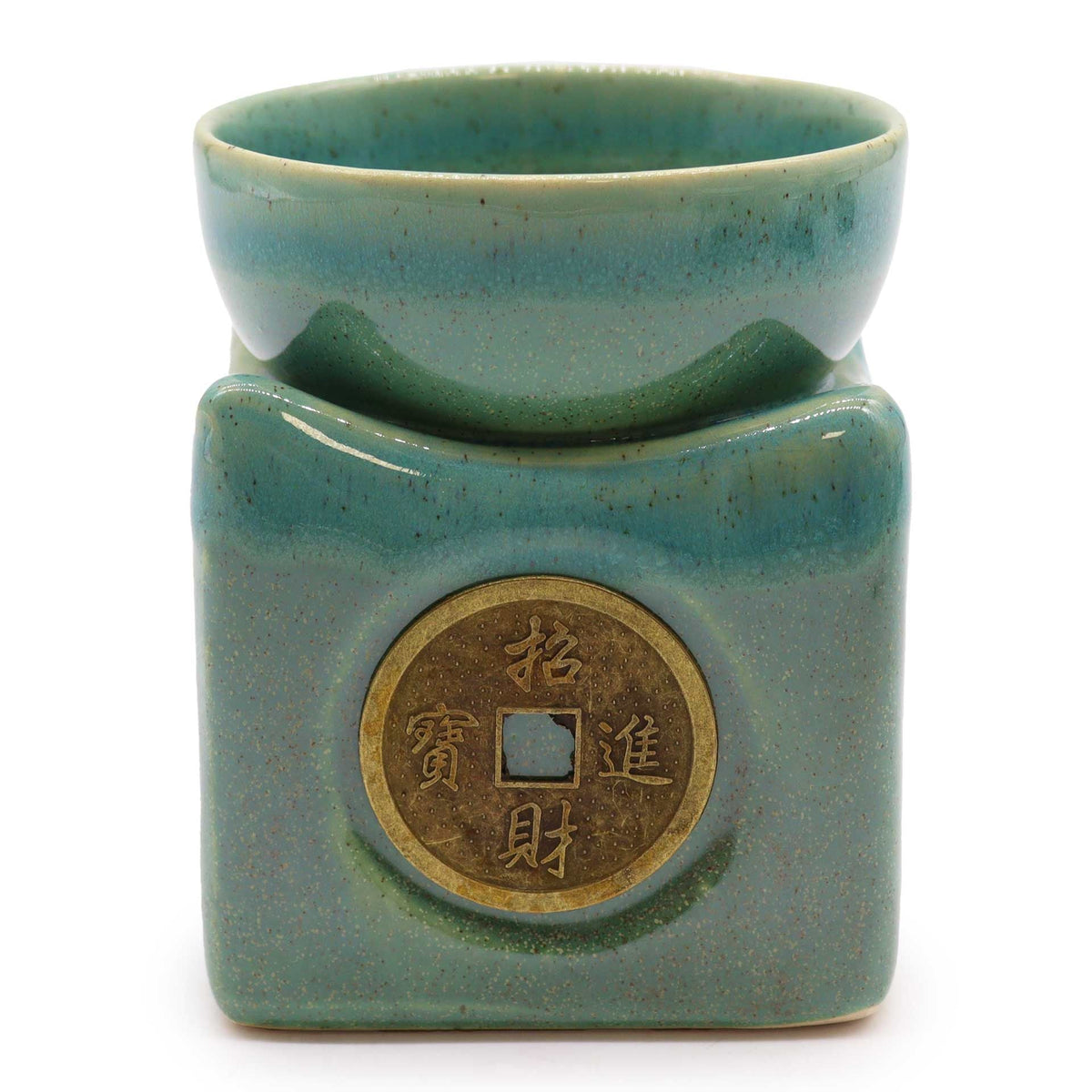 Lucky Coin Large Oil Burner - Jade Cool Designs Oil Burners - Bath Indulgence