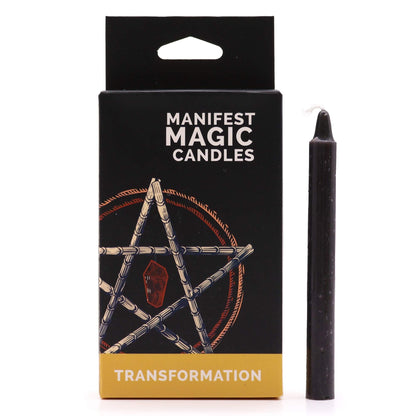 Manifest Magic Candles (pack of 12) - Black Magic Candles for Manifestation - Bath Indulgence