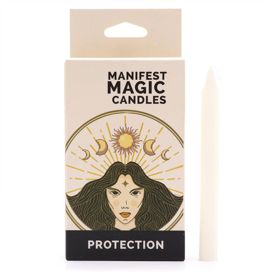 Manifest Magic Candles (pack of 12) - Ivory Magic Candles for Manifestation - Bath Indulgence