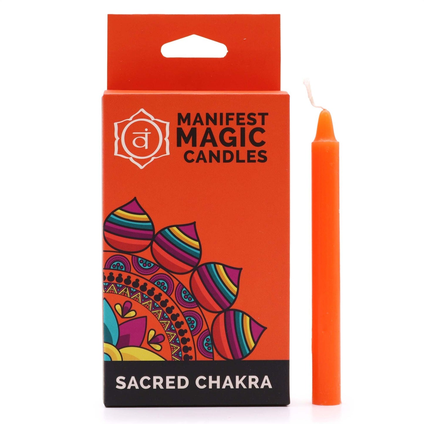Manifest Magic Candles (pack of 12) - Orange - Sacred Chakra Magic Candles for Manifestation - Bath Indulgence