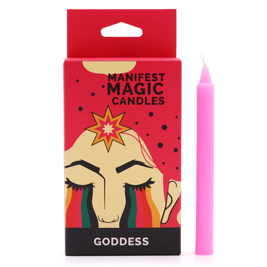 Manifest Magic Candles (pack of 12) - Pink Magic Candles for Manifestation - Bath Indulgence