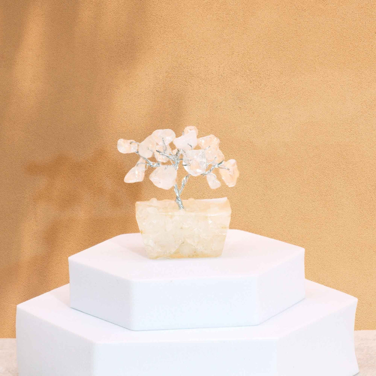 Mini Gemstone Tree On Orgonite Base - Rock Quartz (15 stones) Mini Gemstone Trees - Bath Indulgence