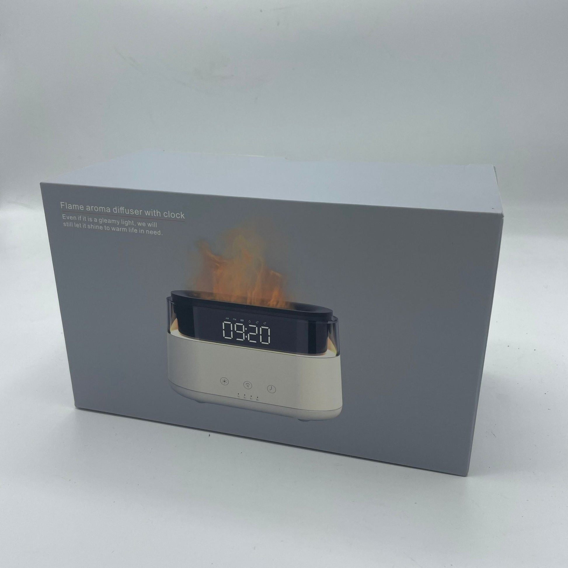 Modern Aroma Diffuser - LED Clock - USB - C - Flame Effect Aroma Diffusers - Bath Indulgence