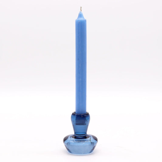 Mushroom Flip Dinner Candle / Tealight Holder - Royal Blue Glass Candle Holders & Jars - Bath Indulgence