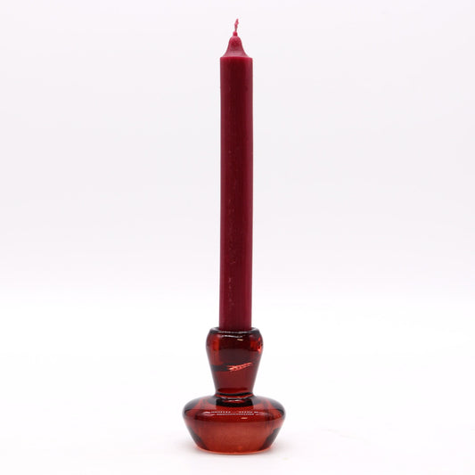 Mushroom Flip Dinner Candle / Tealight Holder - Vampire Red Glass Candle Holders & Jars - Bath Indulgence