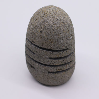 Natural Riverstone Candle Holder - Standing Stone Cut Riverside Stone Candle Holders - Bath Indulgence
