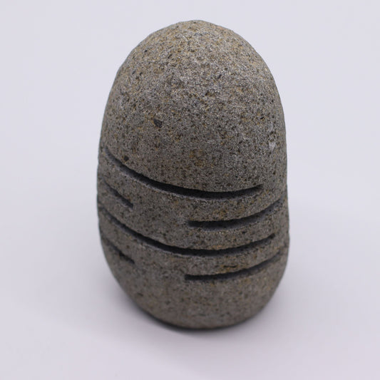Natural Riverstone Candle Holder - Standing Stone Cut Riverside Stone Candle Holders - Bath Indulgence