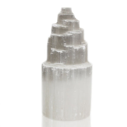 Natural Selenite Tower Lamp - 20 cm Natural Selenite Tower Lamp - Bath Indulgence