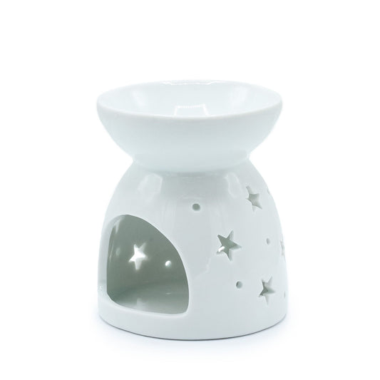 Oil Burner Angel Cut Out - White Various Shaped Ceramic Oil Burners - Bath Indulgence