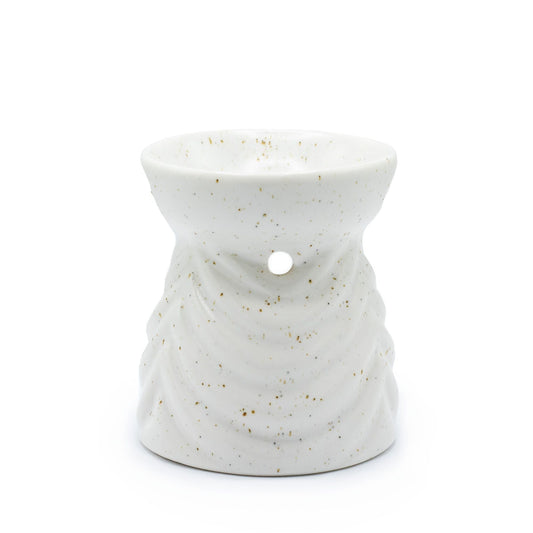 Oil Burner Geometric - Ivory Various Shaped Ceramic Oil Burners - Bath Indulgence