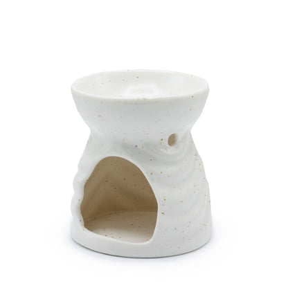 Oil Burner Geometric - Ivory Various Shaped Ceramic Oil Burners - Bath Indulgence