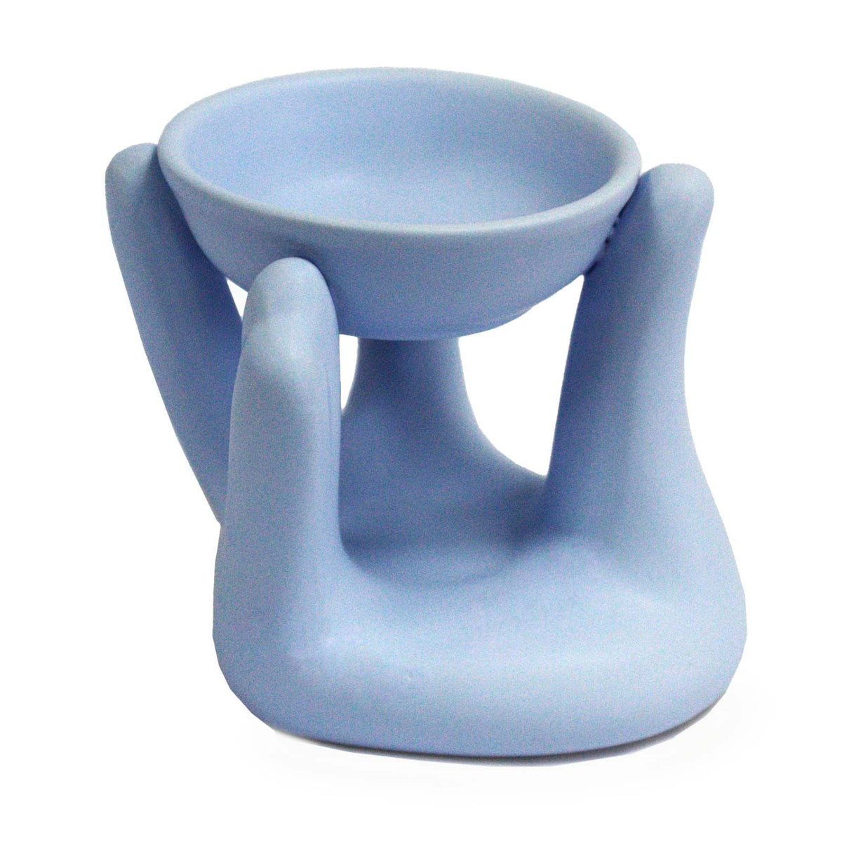 Open Hands Oil Burner - Blue Cool Designs Oil Burners - Bath Indulgence