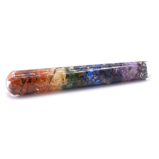 Orgonite Chackra and Copper Healing Wand - 140 x 30 mm Orgonite Ojbects and Pyramids - Bath Indulgence