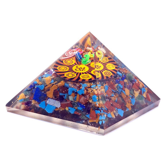Orgonite Pyramid - Om Chakra - 70 mm Orgonite Ojbects and Pyramids - Bath Indulgence