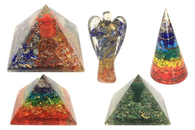 Orgonite Pyramid - Om Chakra - 70 mm Orgonite Ojbects and Pyramids - Bath Indulgence