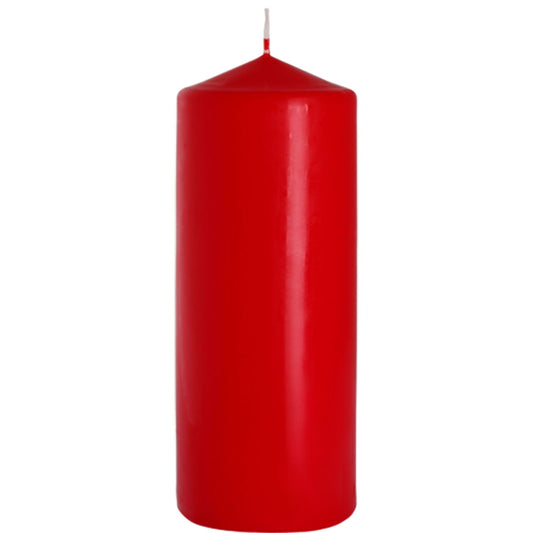 Pillar Candle 80x200mm - Red Pillar Candle - Bath Indulgence