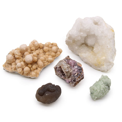 Rare Mineral Specimens - Pack of 5 - Mix 1 Rare Mineral Specimens - Bath Indulgence