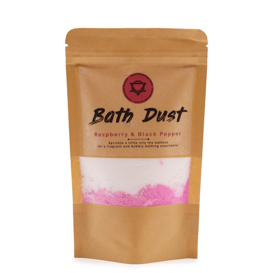 Raspberry & Black Pepper Bath Dust 190g Bath Dust - 190g - Bath Indulgence