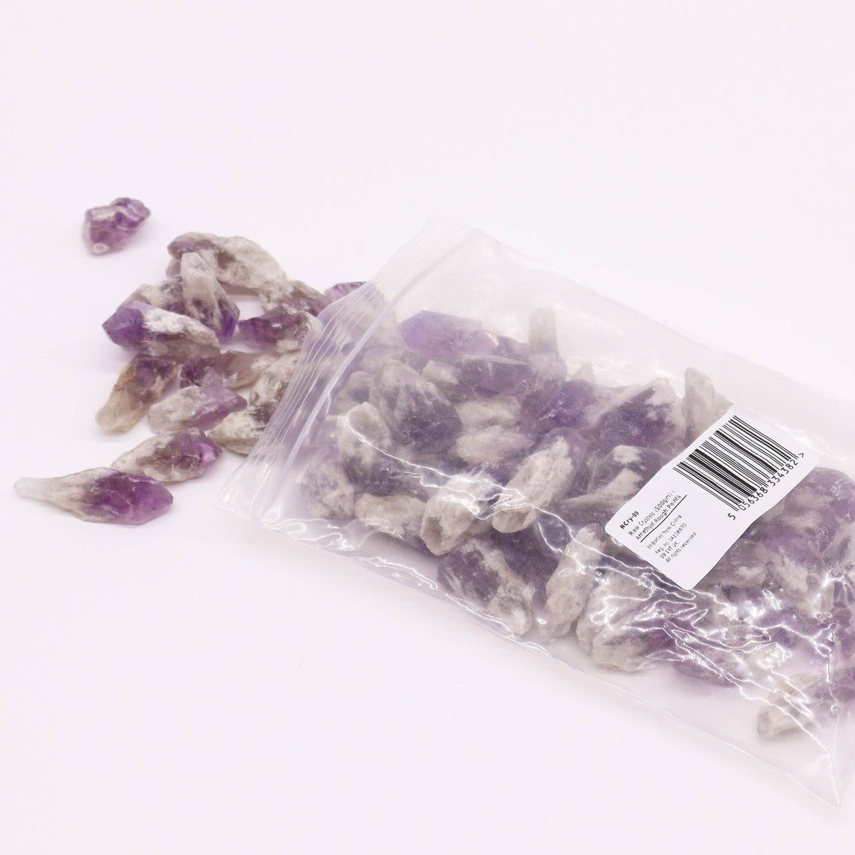 Raw Crystals (500gm) - Amethyst Rough Points Raw Crystals - Bath Indulgence