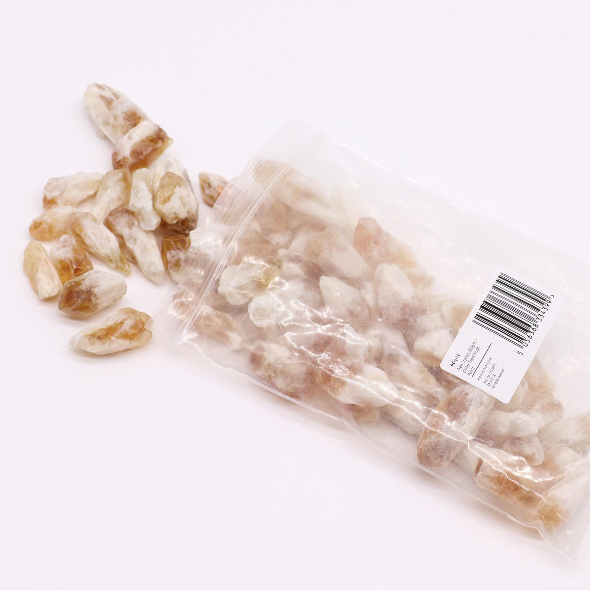 Raw Crystals (500gm) - Citrine Rough Points Raw Crystals - Bath Indulgence