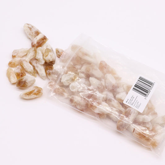 Raw Crystals (500gm) - Citrine Rough Points Raw Crystals - Bath Indulgence