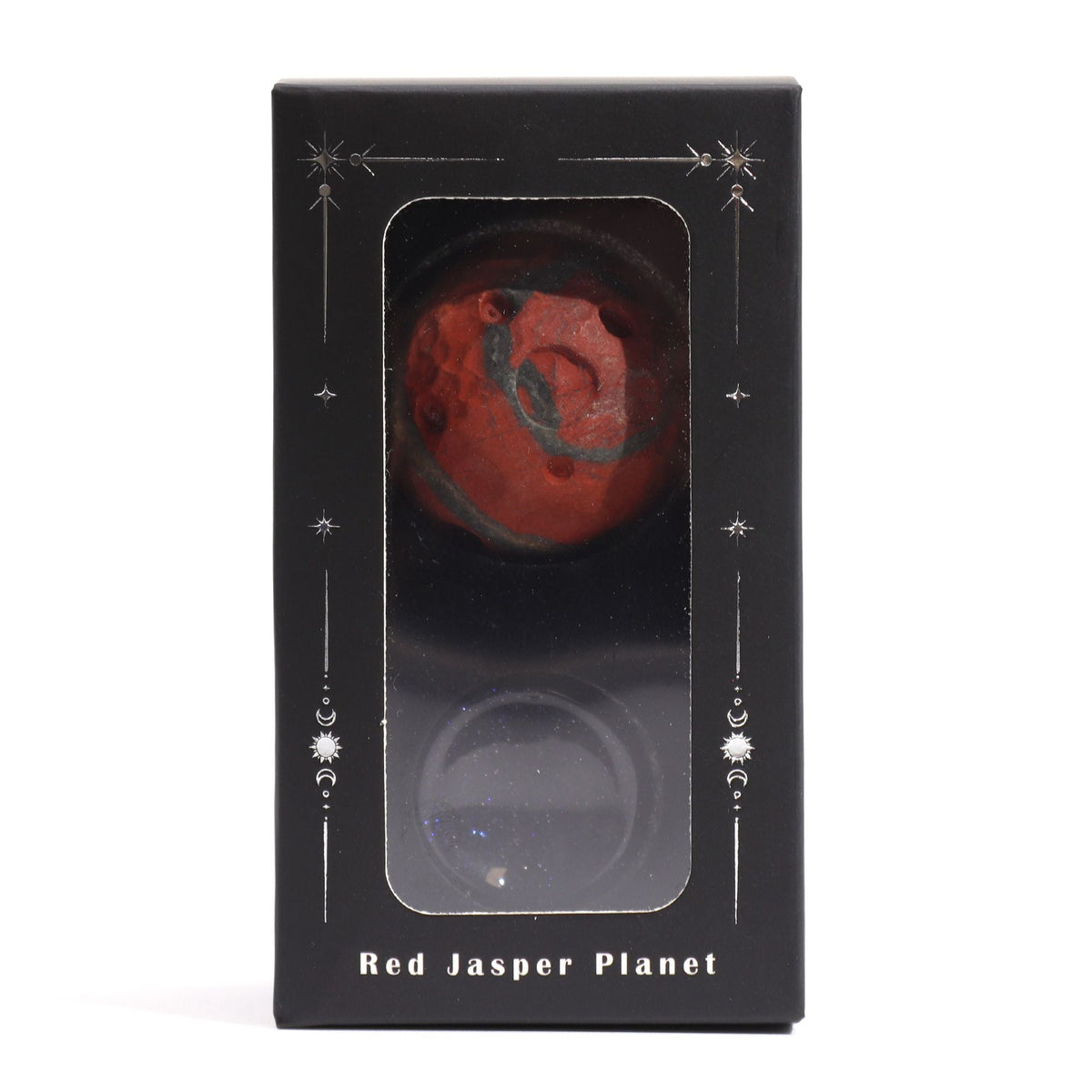 Red Jasper Planet on a Sola Goldstone Stand (MARS) Gemstone Planets on a Goldstone Stand - Bath Indulgence