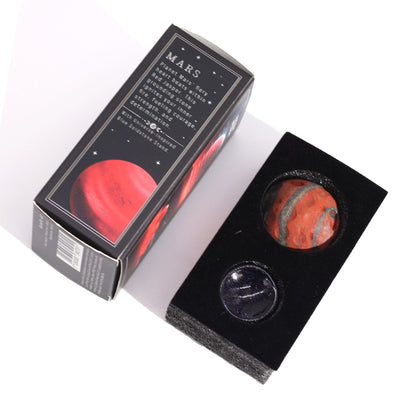 Red Jasper Planet on a Sola Goldstone Stand (MARS) Gemstone Planets on a Goldstone Stand - Bath Indulgence