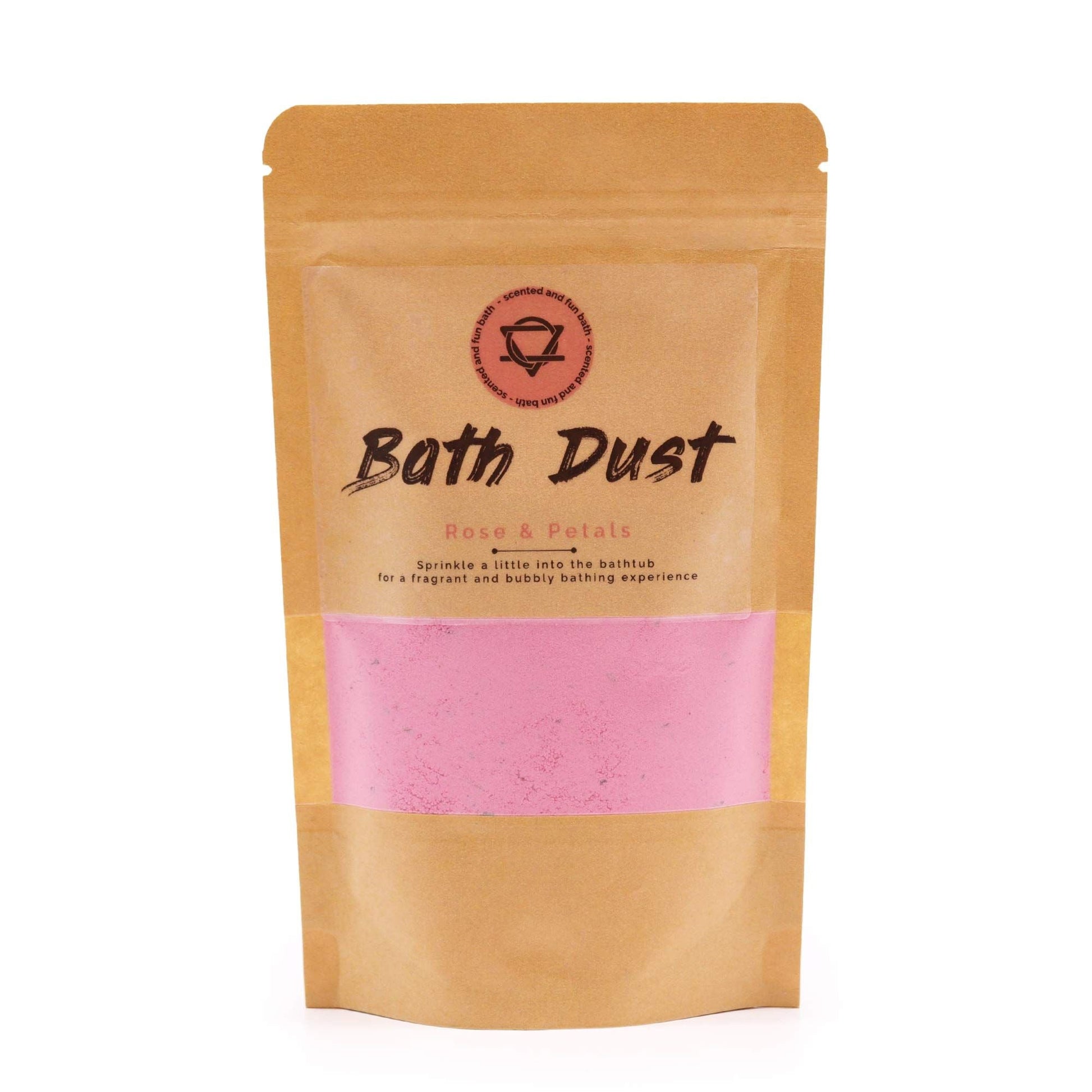 Rose & Petals Bath Dust - Classic Rose & Real Petals - 190g Pouch Bath Dust - 190g - Bath Indulgence