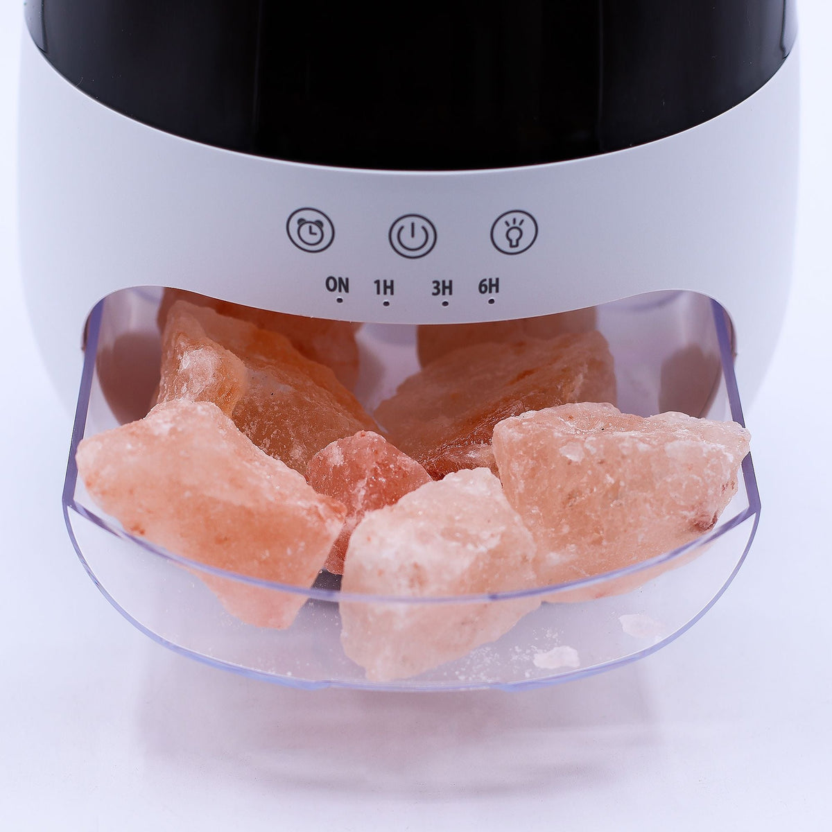 Salt Stone Flame Effect Aroma Diffuser - White USB - Colour Change and Timer Aroma Diffusers - Bath Indulgence