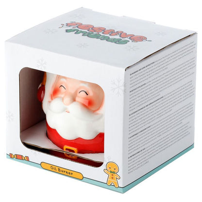 Santa Shaped Christmas Ceramic Oil Burner Oil Burners Mixed Designs - Bath Indulgence