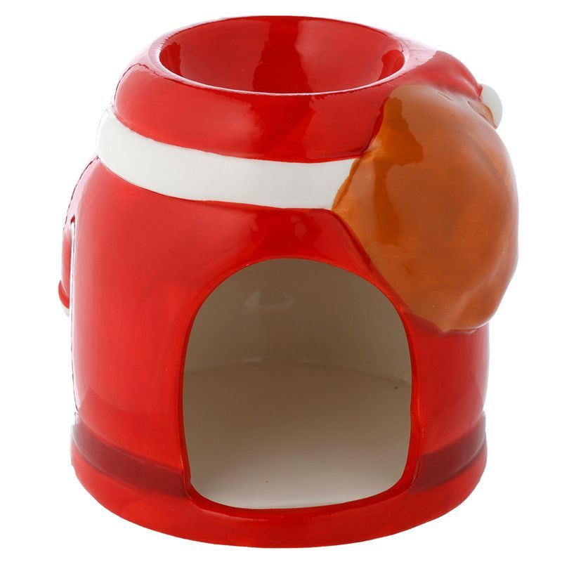 Santa Shaped Christmas Ceramic Oil Burner Oil Burners Mixed Designs - Bath Indulgence