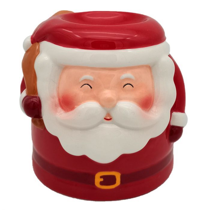 Santa Shaped Christmas Ceramic Oil Burner Oil Burners Mixed Designs - Bath Indulgence
