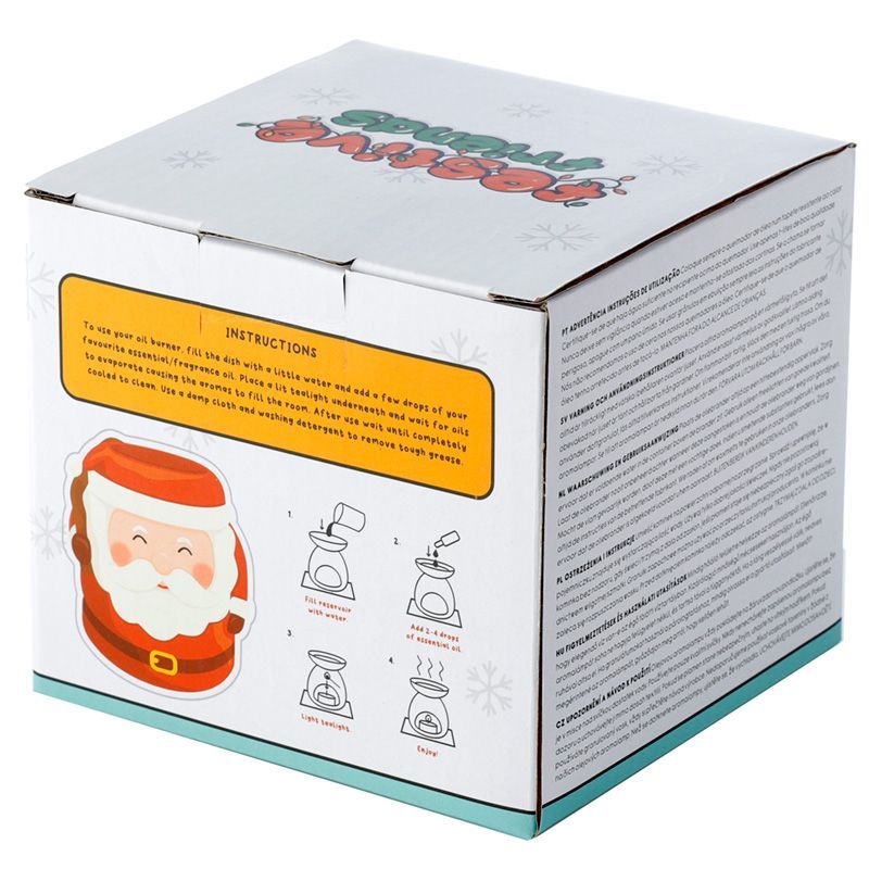 Santa Shaped Christmas Ceramic Oil Burner Oil Burners Mixed Designs - Bath Indulgence