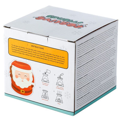 Santa Shaped Christmas Ceramic Oil Burner Oil Burners Mixed Designs - Bath Indulgence
