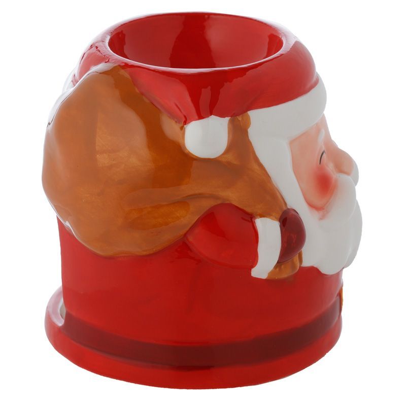 Santa Shaped Christmas Ceramic Oil Burner Oil Burners Mixed Designs - Bath Indulgence