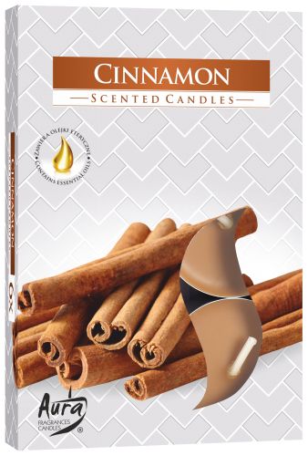 Set of 6 Scented Tealights - Cinnamon Scented Tealights - Bath Indulgence