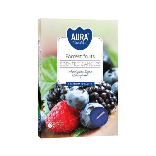 Set of 6 Scented Tealights - Forest Fruits Scented Tealights - Bath Indulgence