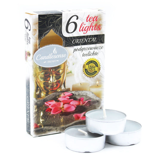 Set of 6 Scented Tealights - Oriental Scented Tealights - Bath Indulgence