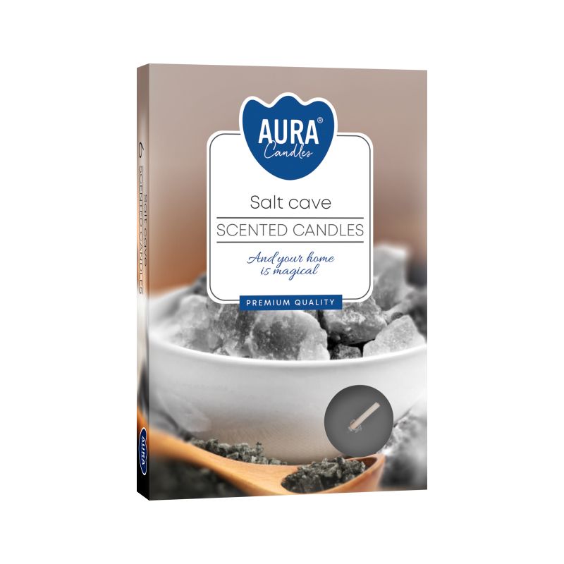 Set of 6 Scented Tealights - Salt Cave Scented Tealights - Bath Indulgence