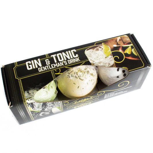 Set of Three Gin & Tonic Bath Bombs Cocktail Bath Bombs - Bath Indulgence