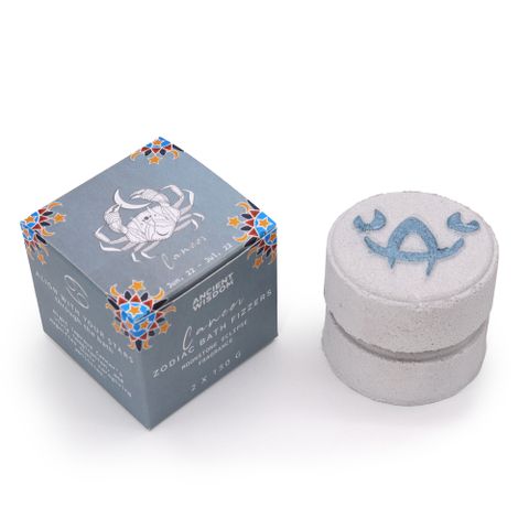 Set of Zodiac Bath Fizzers with Horoscope - Cancer - Bath Indulgence