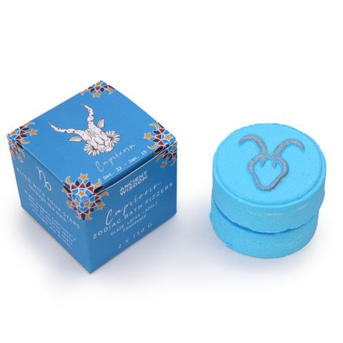Set of Zodiac Bath Fizzers with Horoscope - Capricorn - Bath Indulgence