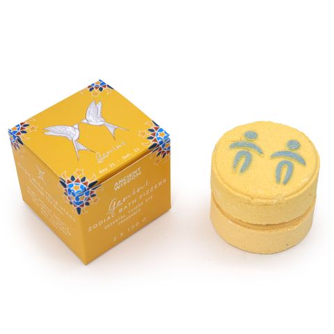 Set of Zodiac Bath Fizzers with Horoscope - Gemini - Bath Indulgence