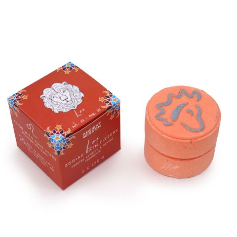 Set of Zodiac Bath Fizzers with Horoscope - Leo - Bath Indulgence