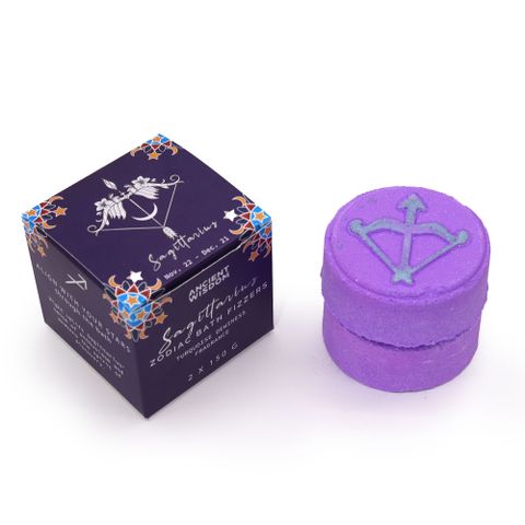 Set of Zodiac Bath Fizzers with Horoscope - Sagittarius - Bath Indulgence